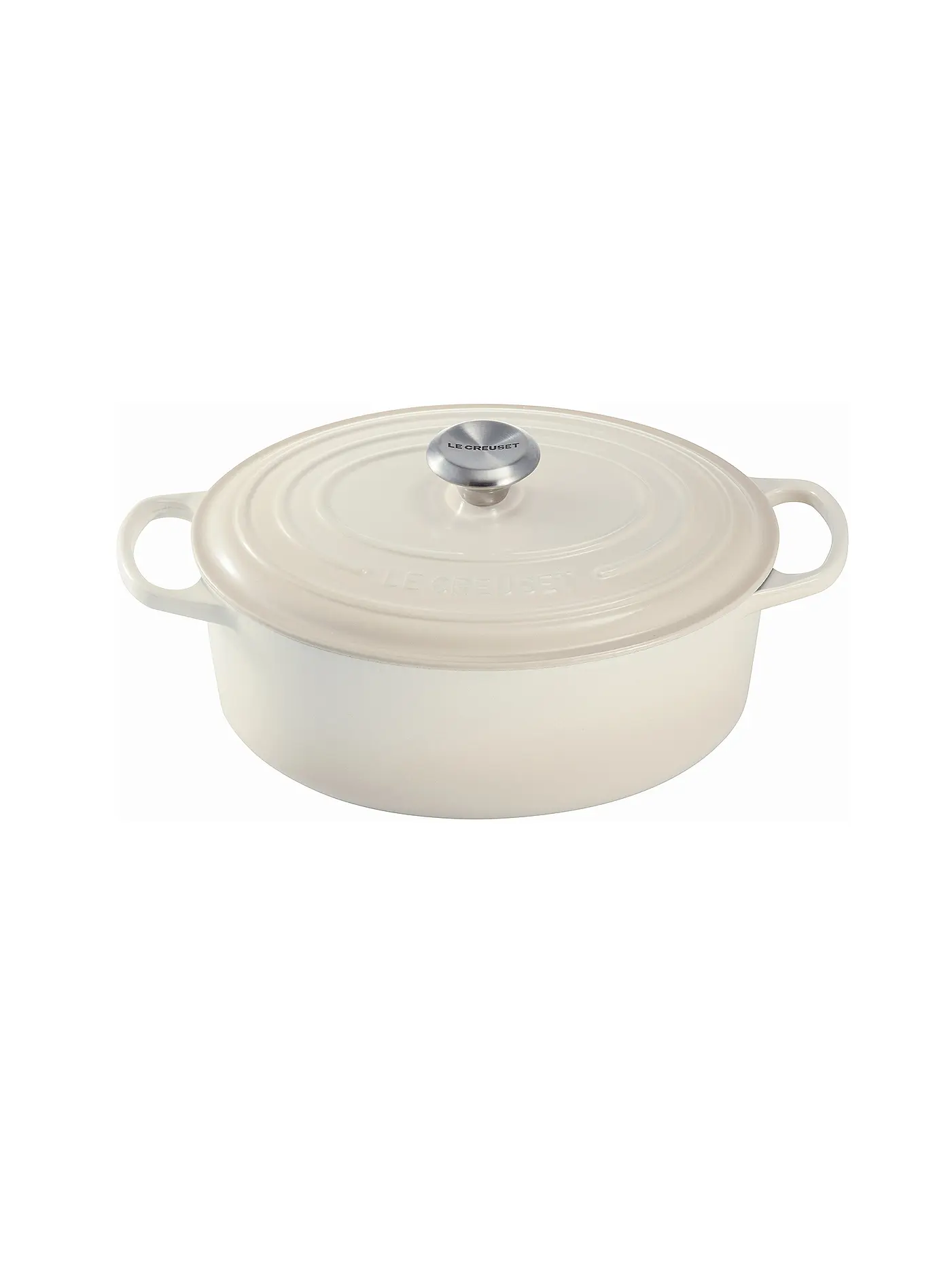 LE CREUSET | Bräter oval "Signature" 31cm (Schwarz) | creme
